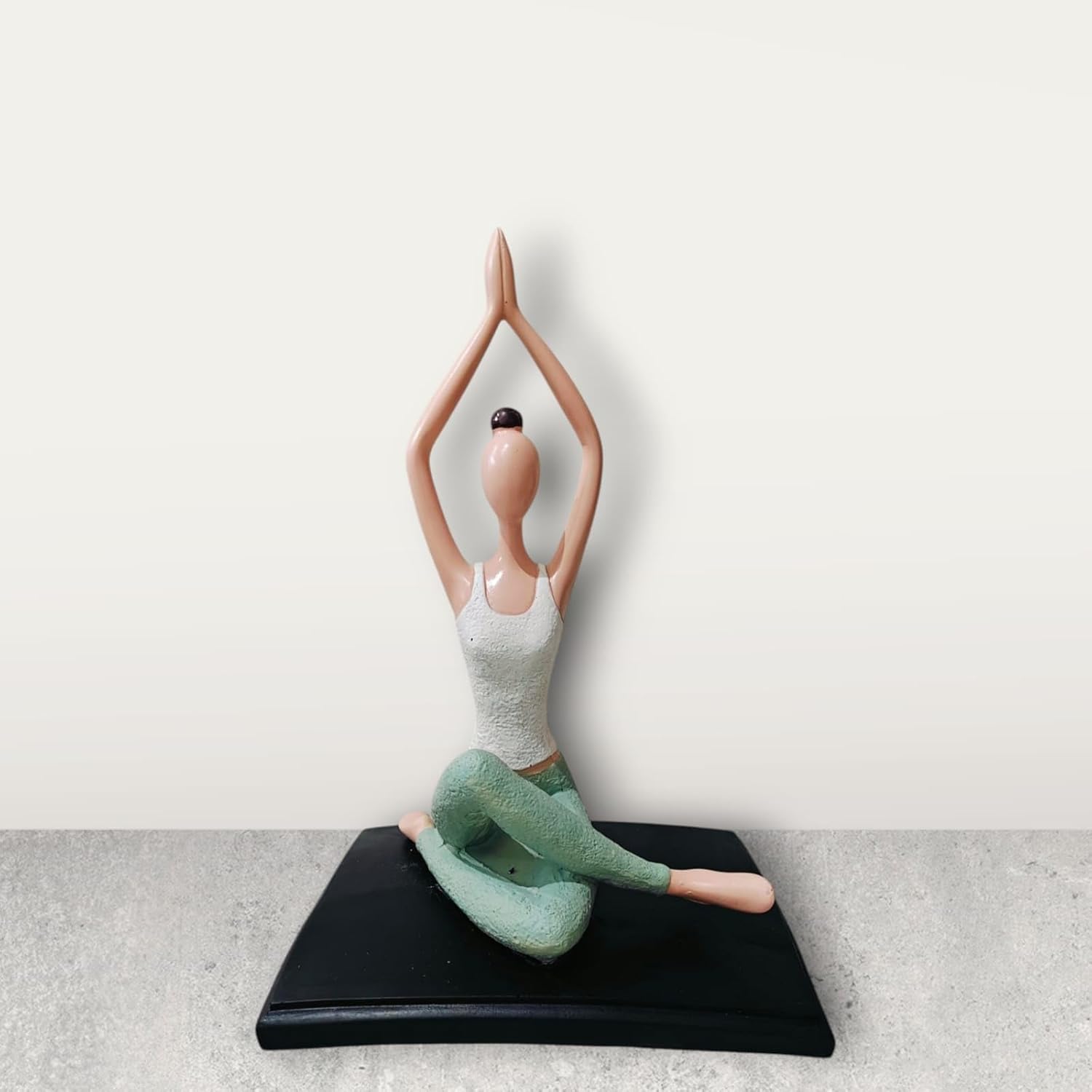 Antique Finished Polyresin Yoga Sculpture – Serene Home Décor Accent
