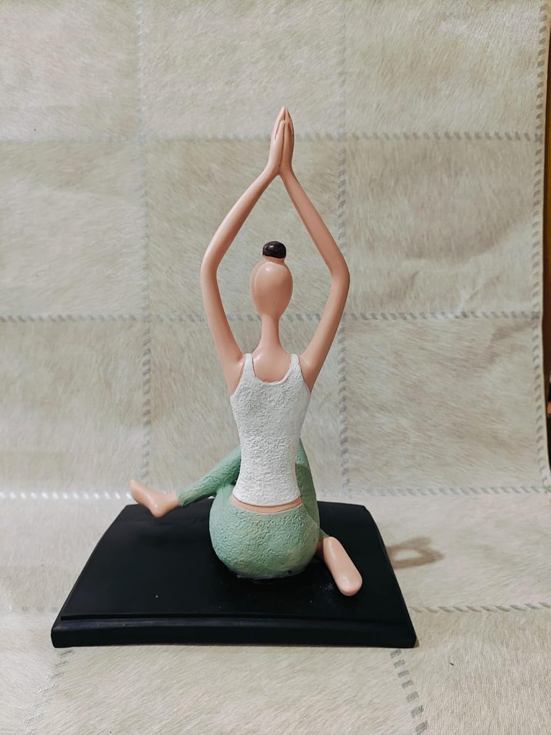 Antique Finished Polyresin Yoga Sculpture – Serene Home Décor Accent - Image 2