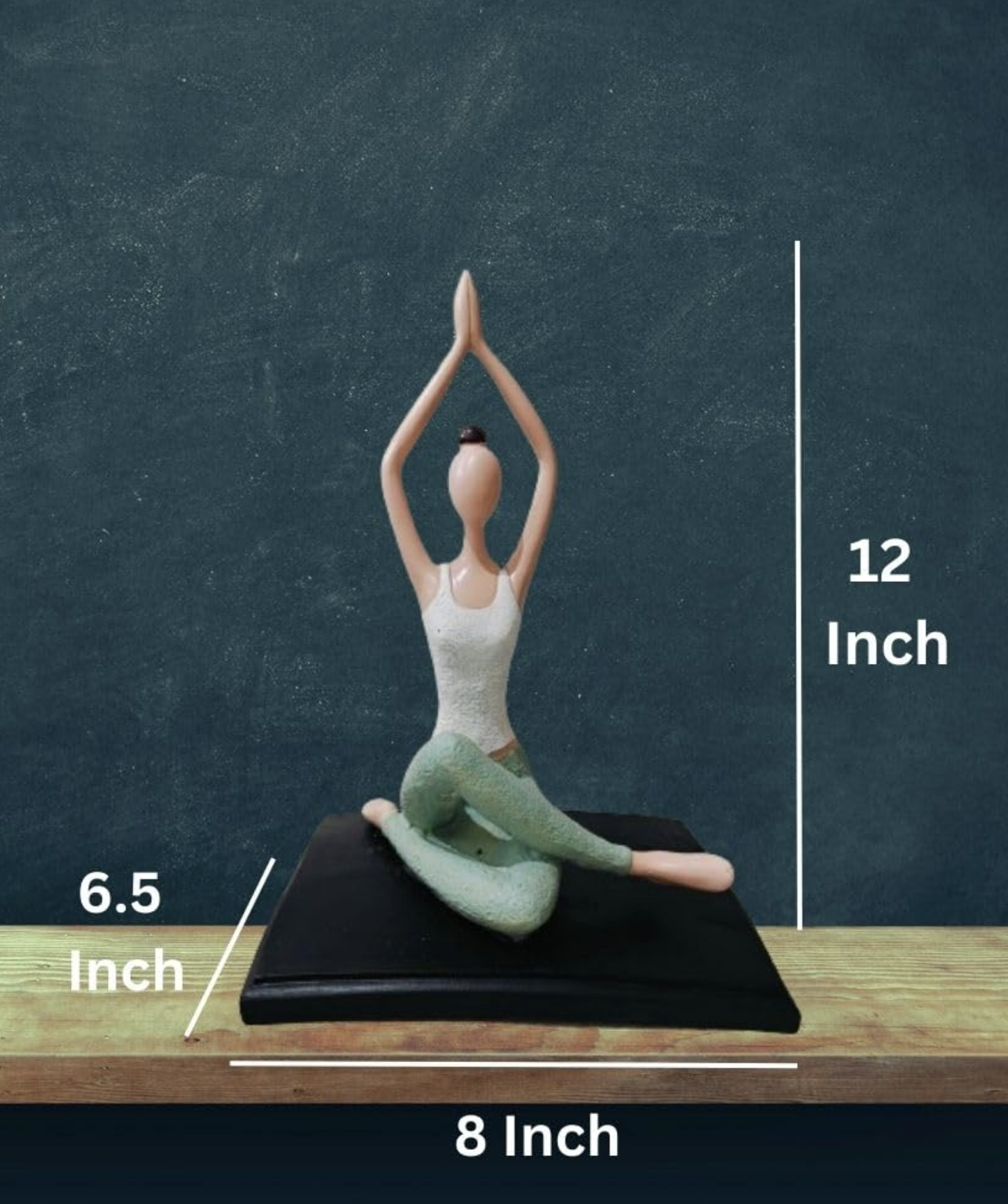 Antique Finished Polyresin Yoga Sculpture – Serene Home Décor Accent - Image 3