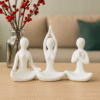 Minimalist Yoga Sculptures – Set of 3 | Serene Yoga Figurines for Home Décor