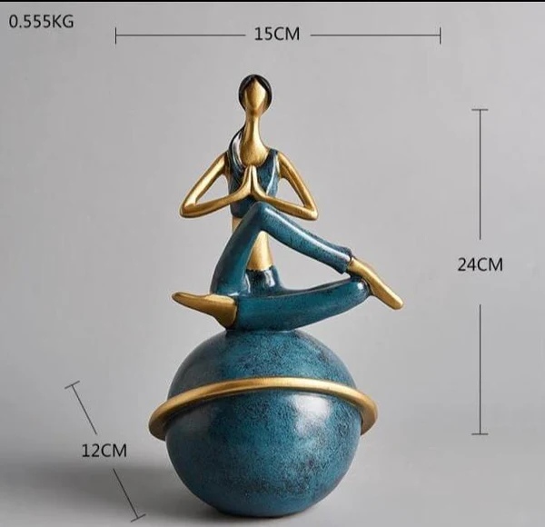Abstract Yoga Pose Figurine: Unique Decorative Art for Home & Office - Image 6
