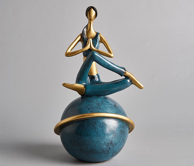 Abstract Yoga Pose Figurine: Unique Decorative Art for Home & Office - Image 2