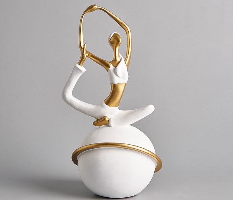 Abstract Yoga Pose Figurine: Unique Decorative Art for Home & Office - Image 4