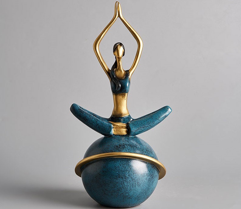 Abstract Yoga Pose Figurine: Unique Decorative Art for Home & Office - Image 5