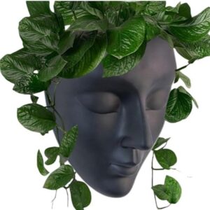 Stylish Ceramic Lady Face Wall Planter for Living Room, Balcony & Garden