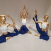 Yoga Ladies Set of 3 Table Decor Showpiece | Elegant Resin Figurines for Home, Office & Studio