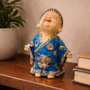 Set of 4 Monk Figurines: Home Decor & Spiritual Gift