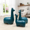 Modern Ceramic Dinosaur Figurines – Sea Green | Set of 3 | Decorative Showpiece for Home & Office