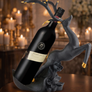 Luxury Deer Wine Bottle Holder | Designer Bar Decor Showpiece