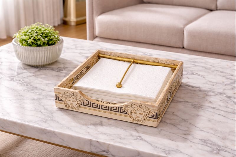 Luxury Square Napkin Holder for Dining Table | Elegant Decorative Tissue Holder with Premium Finish