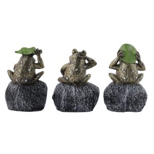 Peace Hope Enjoy Frog Figurines | Resin Home Décor Showpiece