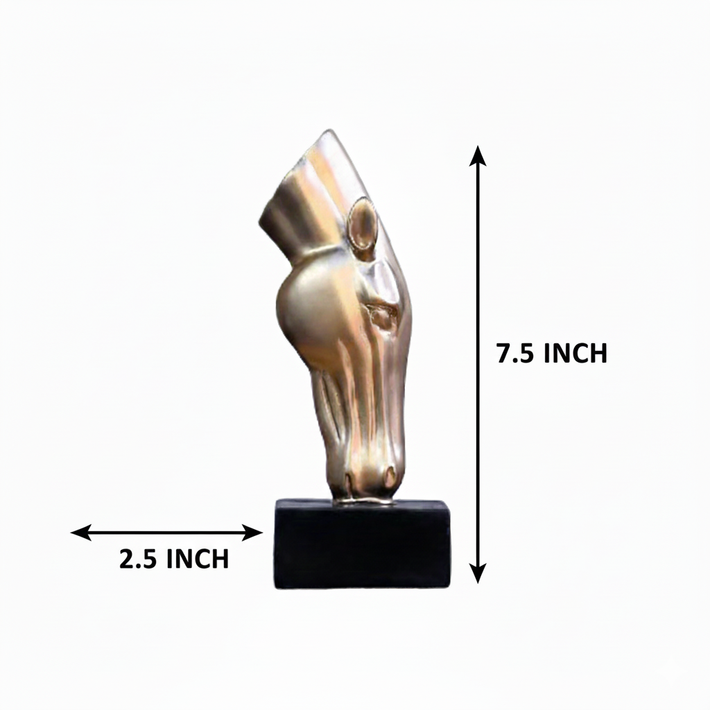 Abstract Golden Face Sculpture | Modern Luxury Home Décor