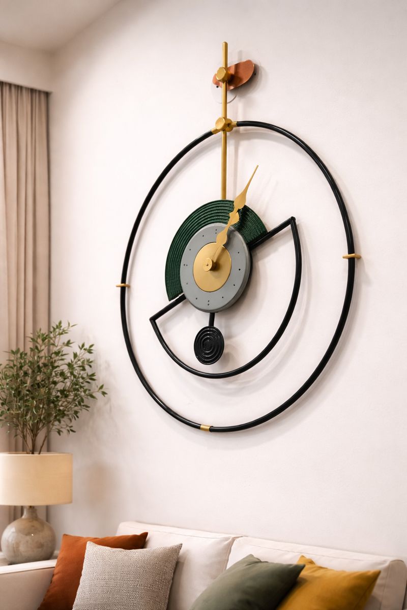 Modern Designer Wall Clock for Living Room | Orbit Luxe