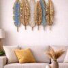 Metal Leaf Wall Art with LED Lighting | Luxury Wall Décor