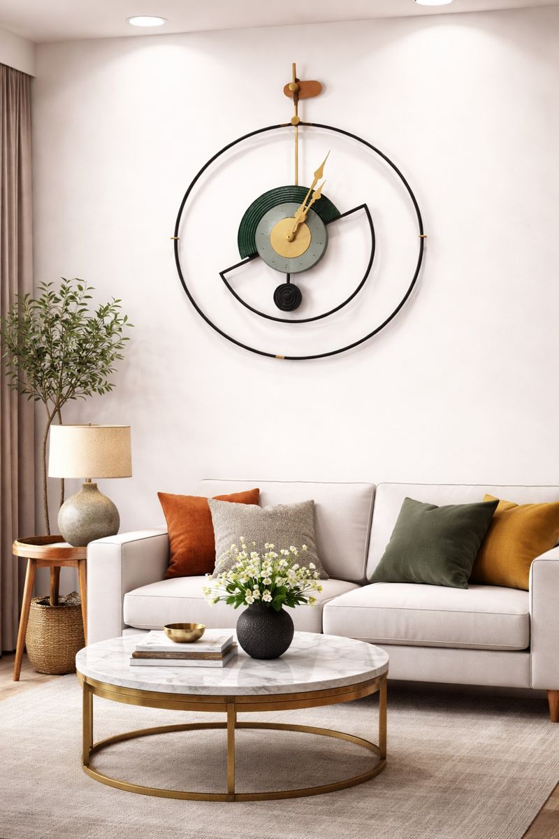 Modern Designer Wall Clock for Living Room | Orbit Luxe