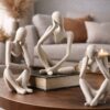 Abstract Thinker Figurines Set of 3 | Modern Home Décor Sculptures