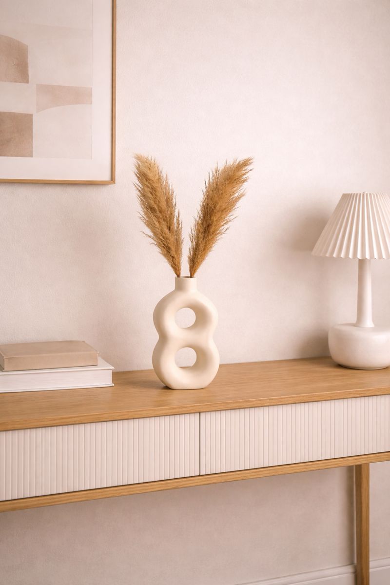 Minimalist Ceramic Vase 5×9 Inch | Modern Home Décor Accent