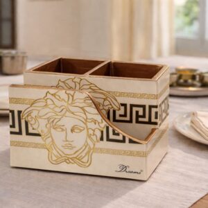 Elegant Wooden Cutlery Holder for Dining Table | Indian Home Decor