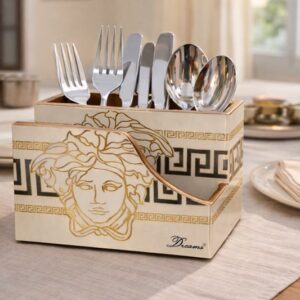 Elegant Wooden Cutlery Holder for Dining Table | Indian Home Decor