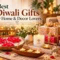 Best Diwali gifts for home decor lovers featuring decorative trays, vases, showpieces and beautifully wrapped gifts.